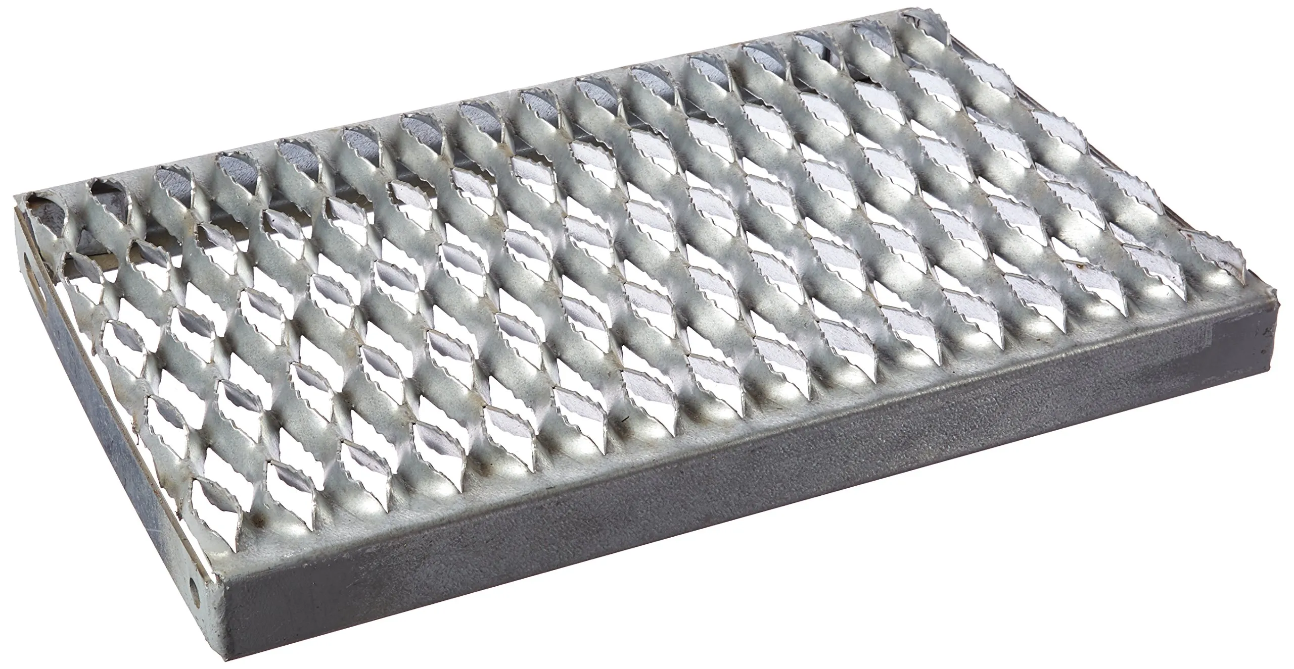Galvanized crocodile-mouth safety grating serrated surface close-up