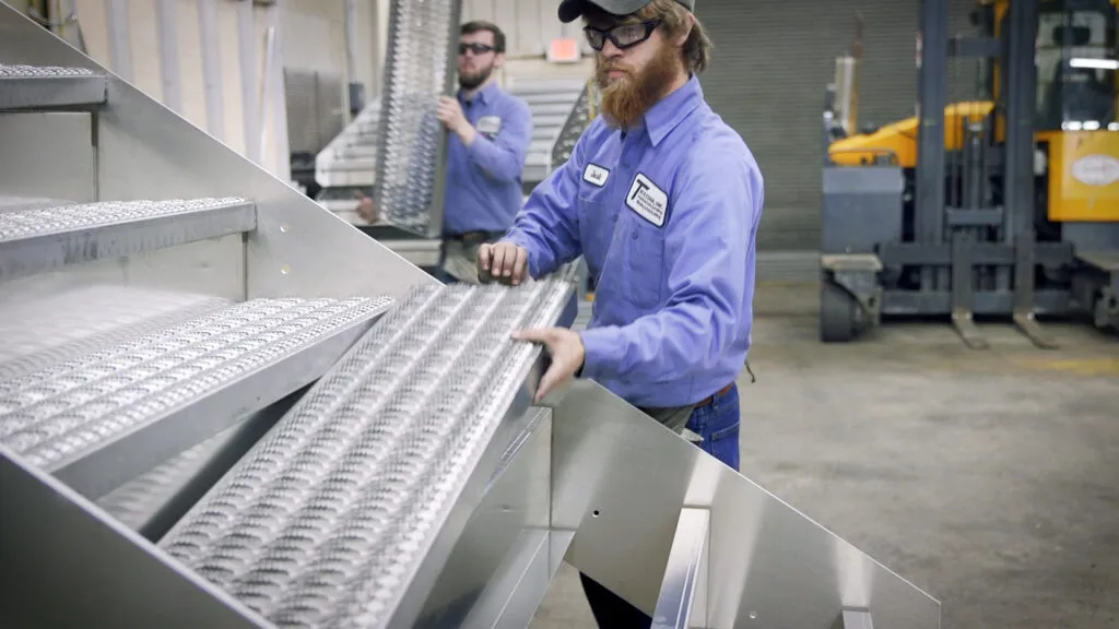 Grip Strut Stair Treads & Nosing - anti-slip safety grating close-up