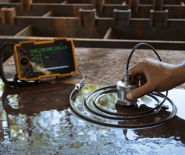 NDT non-destructive testing equipment in use
